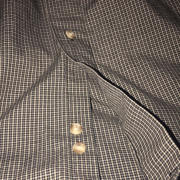 Van Heusen Medium 15-15.5โ button down blue tan white ๐ - Picture 5 of 6